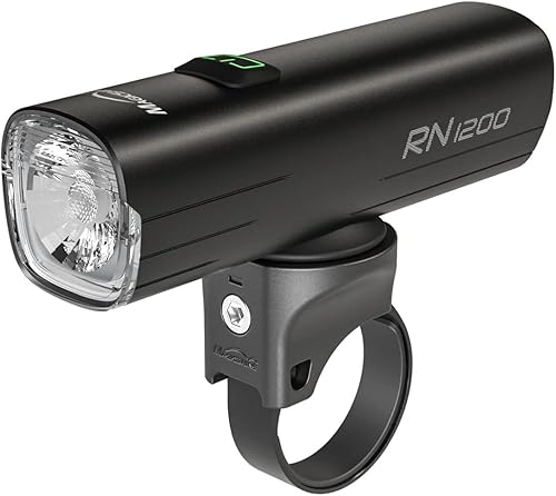 Magicshine Luz de bicicleta RN 1200, CREE LED, IPX7, batería de 4000 mAh, carga inversa tipo C, potente faro de bicicleta compatible con montaña,
