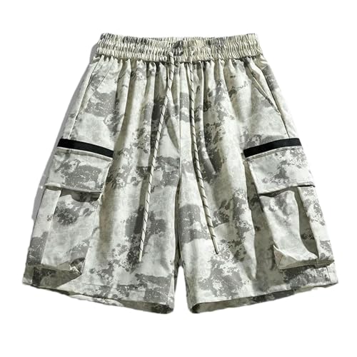 Pantalon cargo de sport d'été homme court léger style camouflage