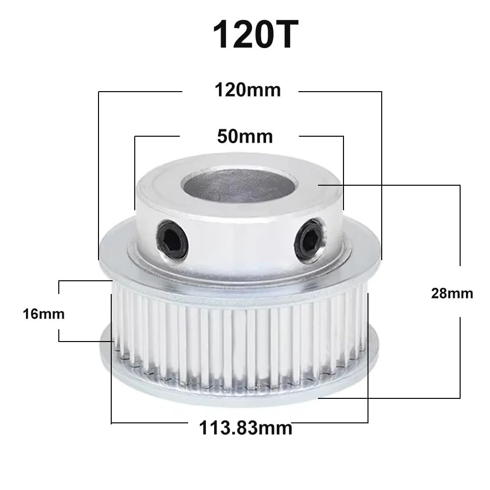 1 polea de sincronización HTD 3M BF 80T-150T diámetro 8-30mm for rueda síncrona de correa de 10mm(Bore 25mm,90 Teeth)