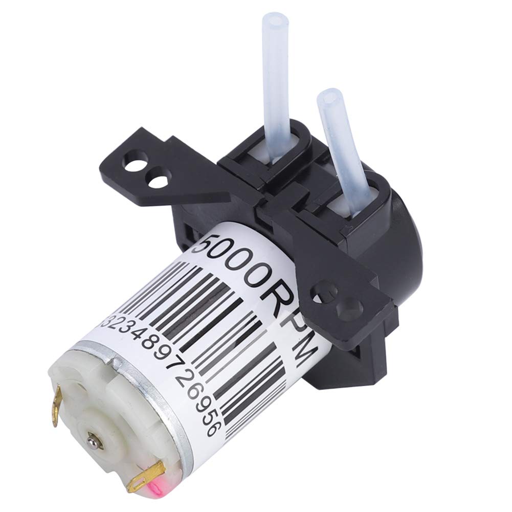 Peristaltic Pump Micro Self priming Pump with Silicone Tube, Pump Hose Liquid Pump Right Angle Self priming Pump Button Design Flow Control Used in Various Fields (24V)