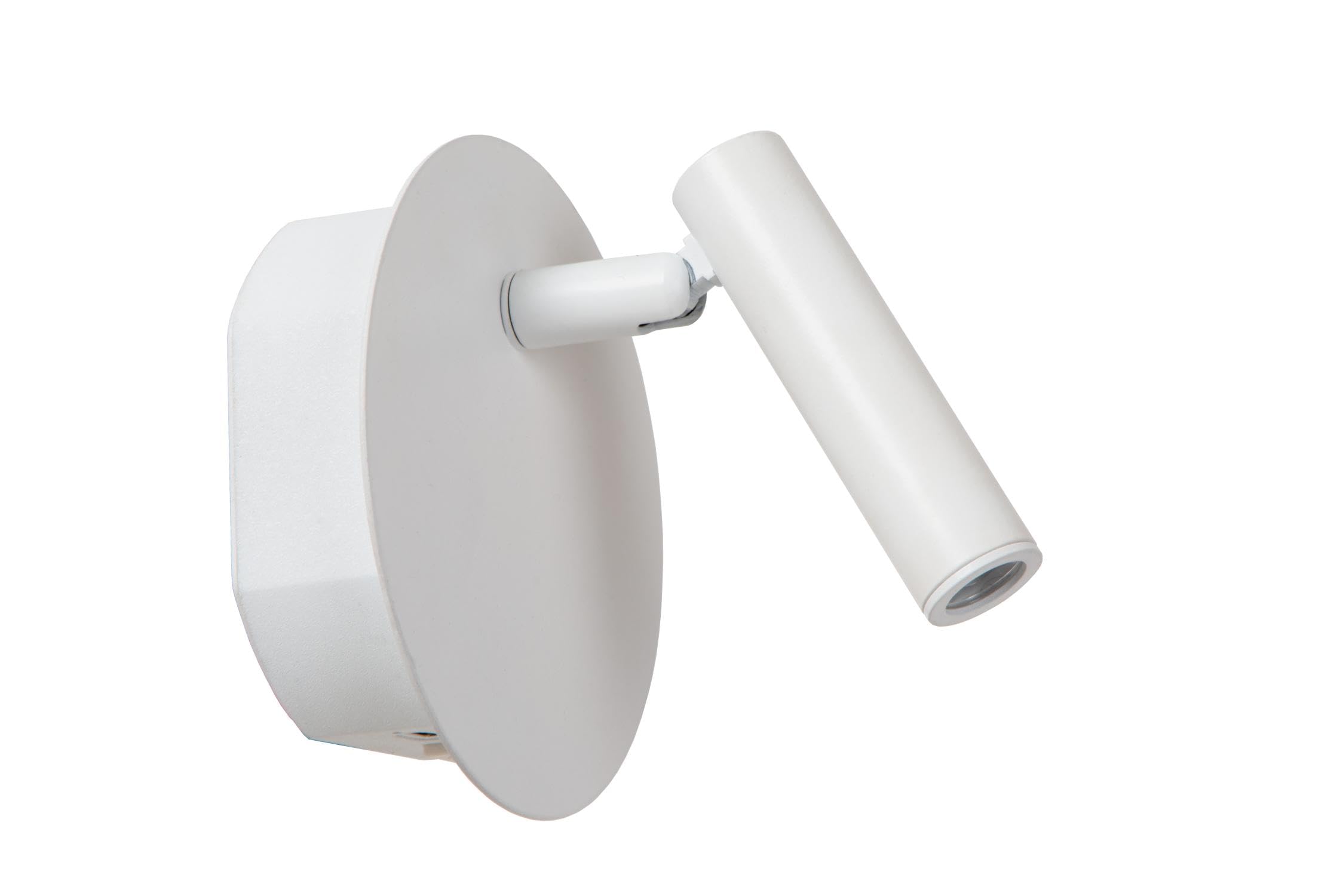 LUCIDE JOLIJN - Lampe de chevet/Applique mural Rechargeable - Batterie/Piles - Ø 10,2 cm - LED - 1x2W 3000K - Magnétique - Blanc