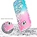 Galaxy S8 Plus Case, NageBee Glitter Liquid Bling Floating Quicksand Waterfall Diamond Women Kids Girls Cute Case w/[Full Cover Soft Screen Protector] for Samsung Galaxy S8+ /S8 Plus -Pink/Aqua