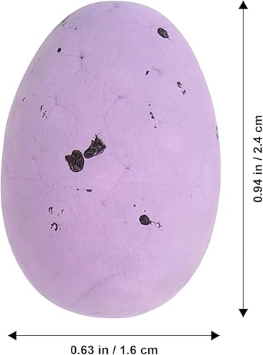 Miniatura 2 de Vaguelly Mini huevos de Pascua, 100 huevos moteados, huevos de espuma surtidos, huevos pequeños artificiales coloridos para Pascua, fiestas de