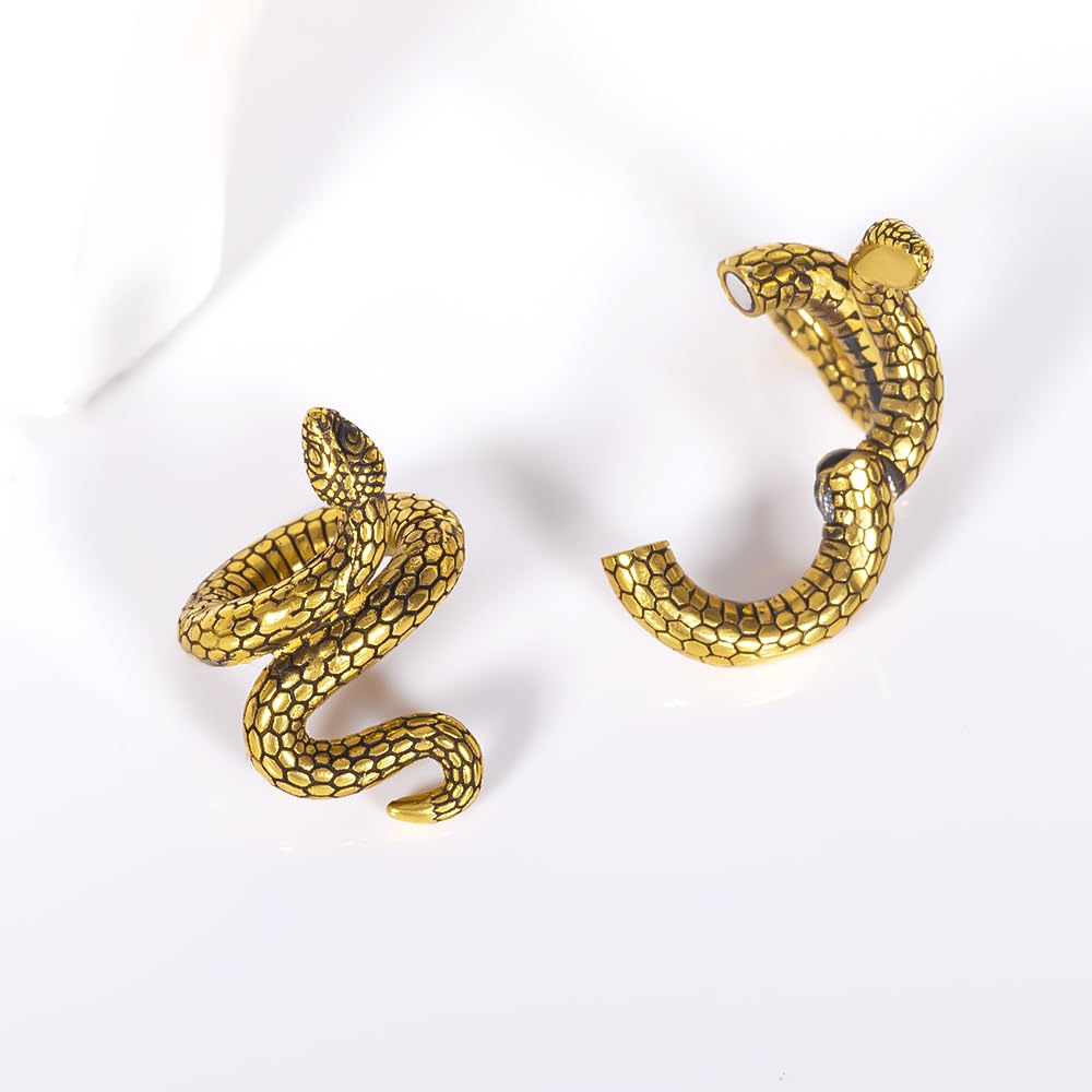 Vankula Orecchio Pesi Orecchino Flesh tunnel Ear Weights Hangers Serpente Acciaio Inossidabile per Uomo Donna Orecchino Piercing Allungato Gioielli 3 mm