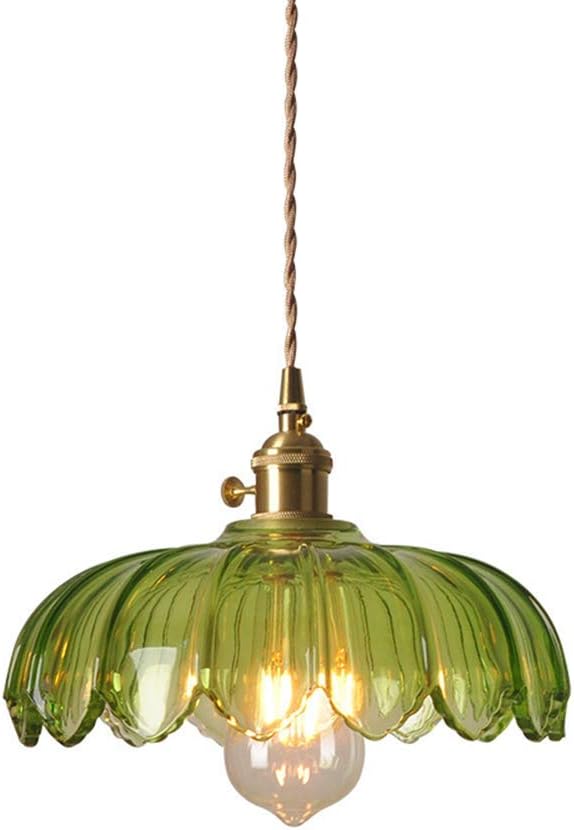 Lampada A Sospensione Industriale Vintage Verde - Paralume In Ferro 27cm Per Cucina E Soggiorno | Con Attacco E27