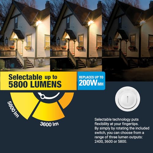 HALO TGS LED Motion Sensor High Output Single Square White Flood Light - image 7