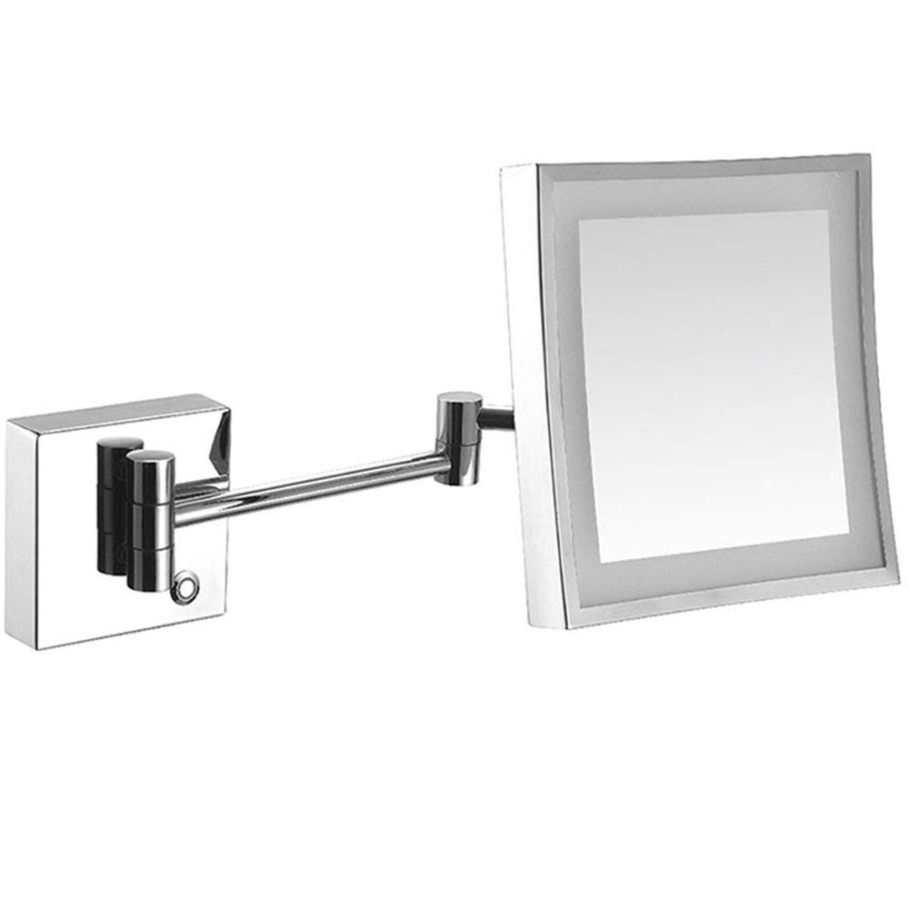 Miroir de rasage LED pour salle de bain, grossissement x3, écran tactile