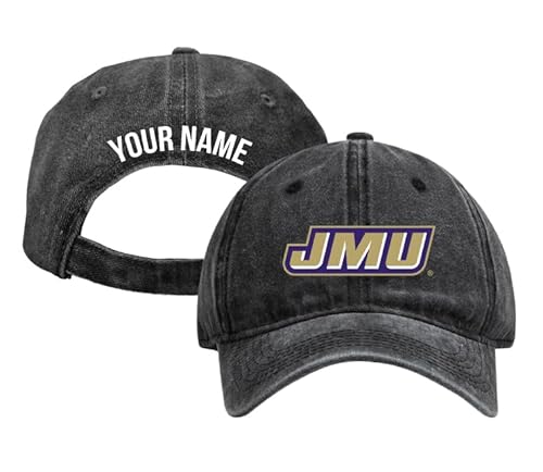 James Madison Dukes Personalized College Dad Hat – Officially Licensed Baseball Cap Black
