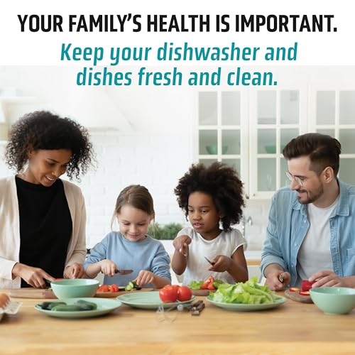 Image of Dishwasher Cleaner And Deodorizer 24 Pack - 1 Year Supply Deep Clean Dishwasher Cleaner Tablets, Septic Safe Dishwasher Cleaning Tablets, Dish Washer Cleaner To Remove Limescale, Mineral Buildup, Odor