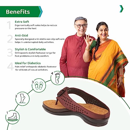 Image of ORTHO JOY Fancy doctor slippers | Soft chappal for women | Comfortable Footwear for women