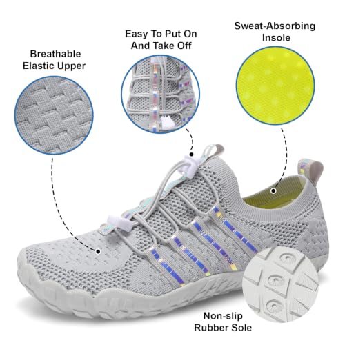 Image of XIHALOOK Athletic Hiking Water Shoes Womens Mens Quick Dry Barefoot for Beach Walking Kayaking Surfing Training