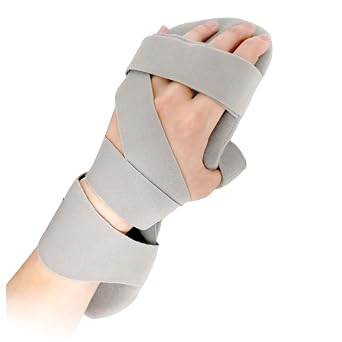 Resting Hand Splint Bendable Night Immobilizer Muscle Atrophy Hemiplegia Rehabilitation Straighten Your Fingers Hand,Wrist Braces,Soft Stroke Hand Splint Night Support for Finger Contractures Left