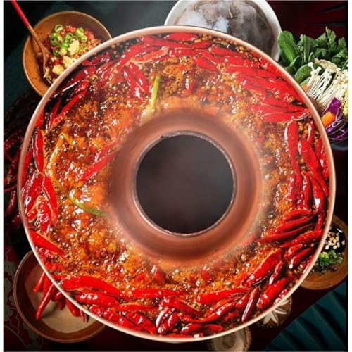 Marmite chinoise en cuivre de style ancien pour repas de fête - 6