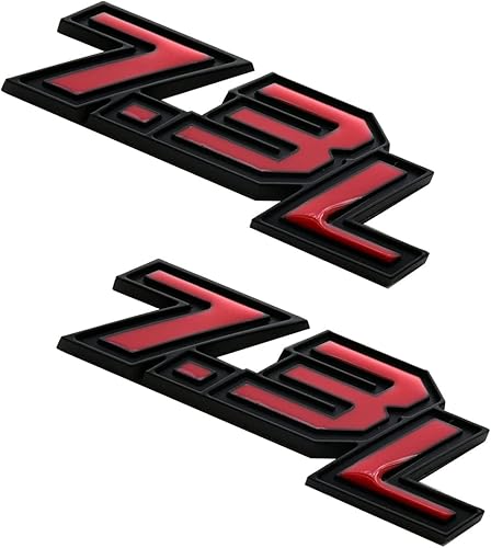 Miniatura 1 de 2 emblemas de 7.3L 3D Powerstroke Turbo Diesel Placa de identificación lateral Logo (rojo)