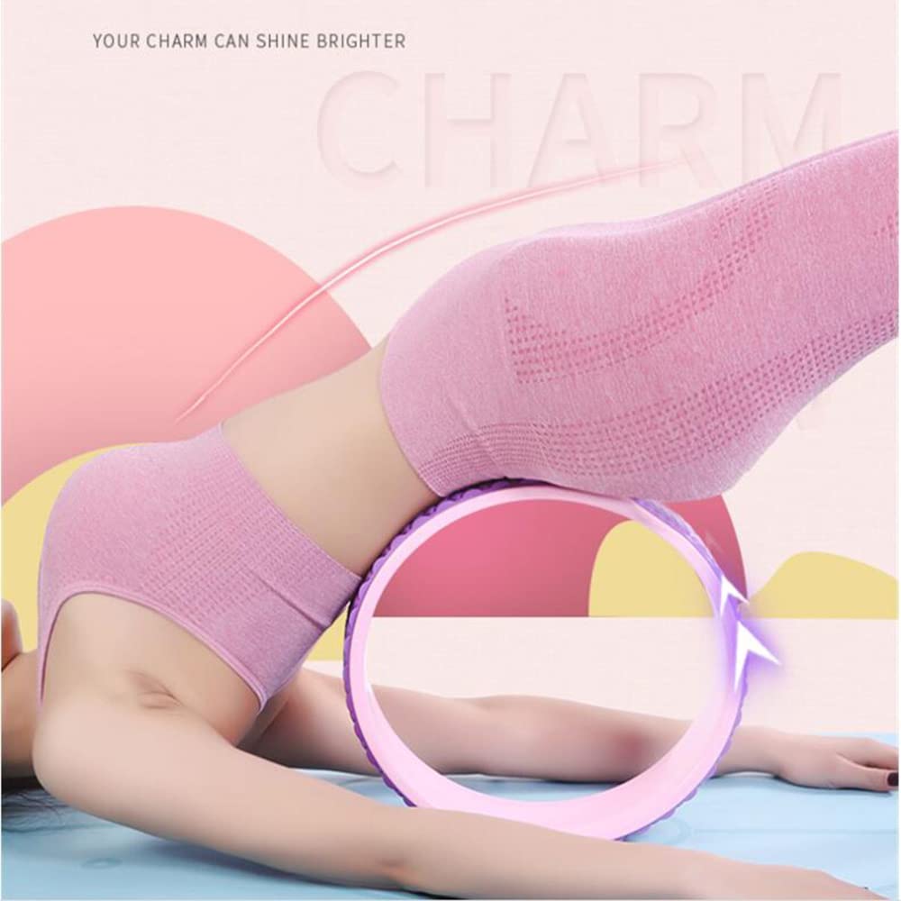 Yoga Ruota Fitness Barella Pilates Pose Backbend Stretching Yoga Roller Prop Ruota Yoga Cerchio Roller per Pilates Mal di Schiena Stretching