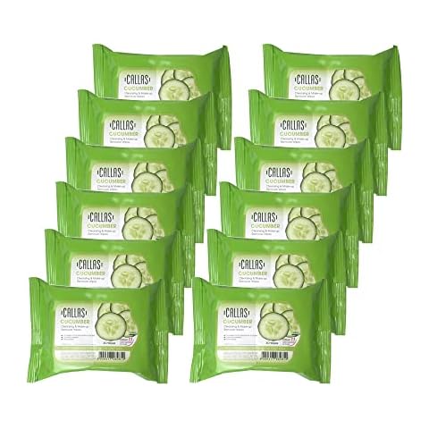 Callas Cleansing & Make-up Remover Wipes 30 Wipes (Cucumber, 12pcs) Cover