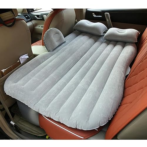 Oshotto Multifunctional Car Travel Bed Mattress with Two Air Pillows, Car Air Pump for All Cars Full Grey