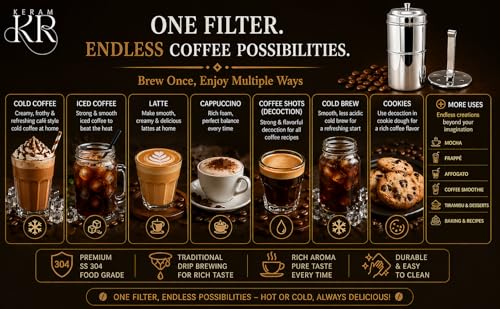 Image of South indian filter coffee maker indian style 5.1 oz (150 ml)