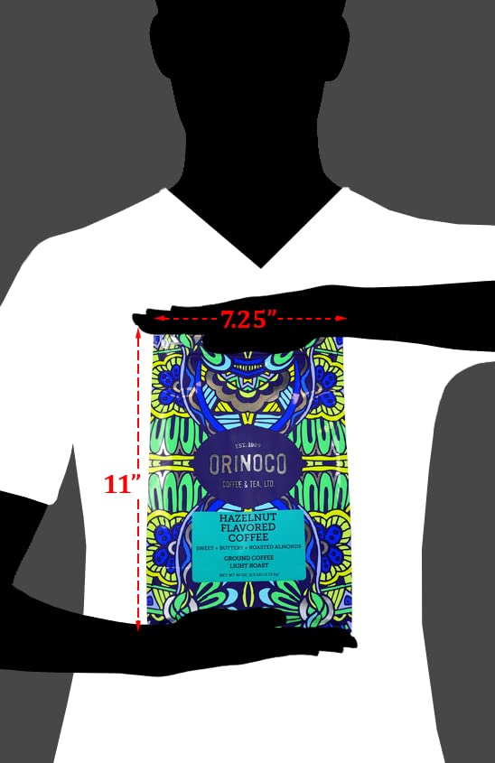 Miniatura 4 de Orinoco - Café con sabor a avellana, bolsa de 2.5 libras, tostado ligero, café molido, granos 100% arábica