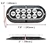 TMH 6 Inch 10 LED Oval Clear Lens/Amber Light Turn Signal Side Marker Tail LED Light for Truck Trailer Lorry Bus 12V DC (Pack of 2)