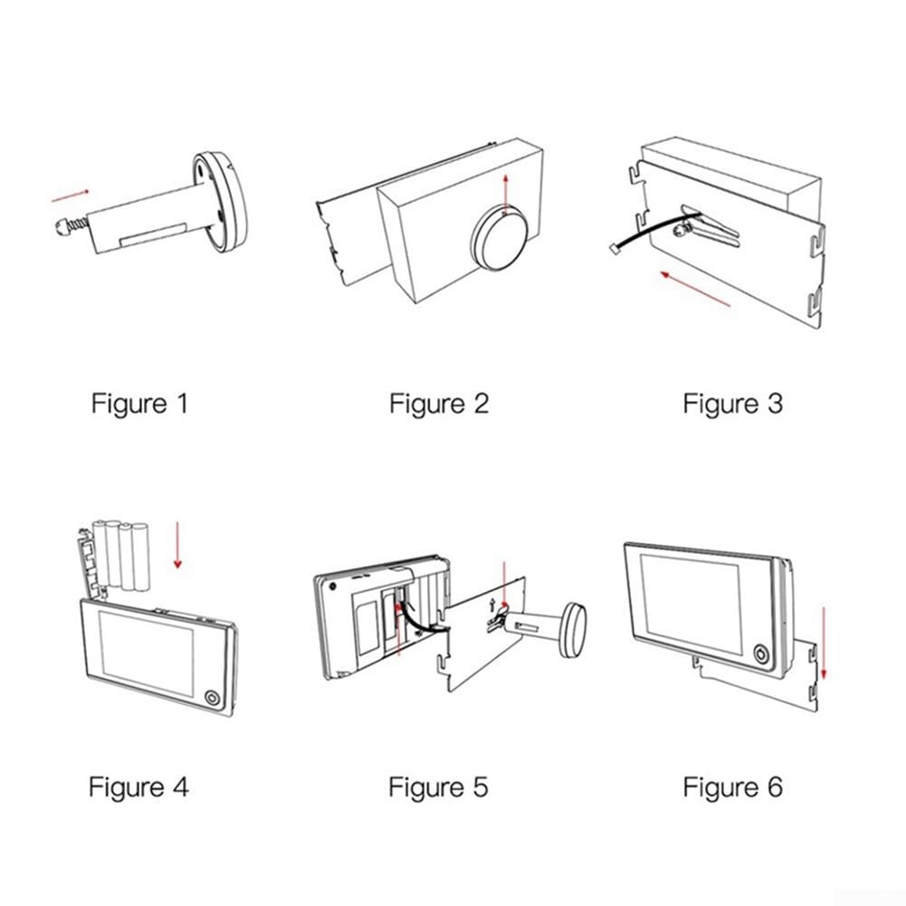 Telecamera Spioncino, Visualizzatore Digitale per Porta con Telecamera, con Schermo LCD da 3,5 Pollici, Telecamera di Sicurezza Wireless HD 720P per la Sicurezza Domestica