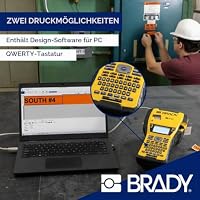 Brady M410 tragbare Etikettendrucker - Industrielles Beschriftungsgerät für Etiketten in Rauen Umgebungen - Hochleistungskleber - Inkl. 1 Etikettenpatrone - ersetzt BMP41 – Ansicht 4