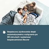 Beurer HK 43 elektryczna poduszka grzewcza, wyjątkowo puszysta poduszka cieplna z automatycznym wyłączaniem i 3 stopniami temperatury, z szybkim nagrzewaniem, nadająca się do prania w pralce, biała