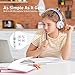 AILIHEN Kids Headphones for School Boys, Headphones with Microphone for Chromebook Laptop Computer Smartphone, 3.5mm Foldable Lightweight Headset for Teen Teenager (Violet)