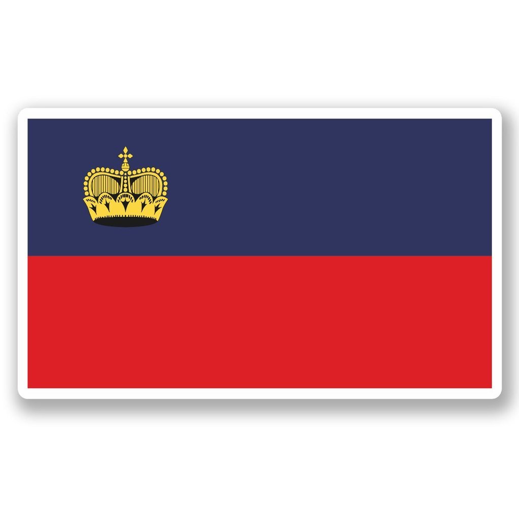 2 x 10cm/100mm Lichtenstein Flag Vinyl SELF Adhesive Sticker Decal Laptop Travel Luggage Car Bike Sign Fun #5302