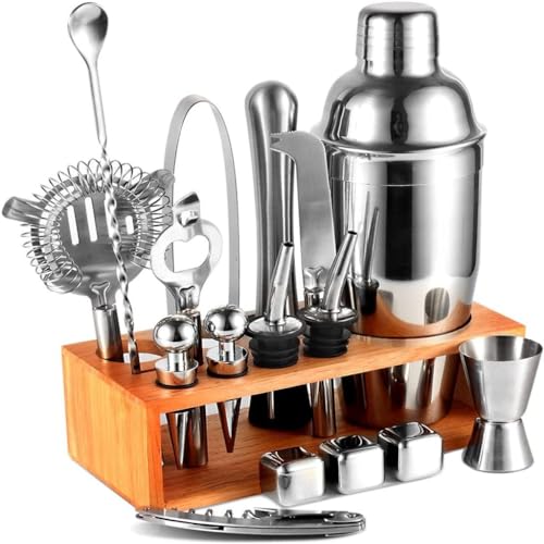 Set coctelera con 17 piezas y capacidad 750 ml