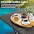 LEVELEVE 5 Piece Outdoor Patio Dining Set with 4 Swivel Dining Chairs & 1 Large Square Dining Table,Bistro Furniture Set for Lawn, Garden, Deck, Backyard and Porch