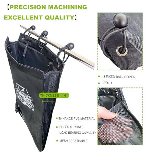 Image of Universal ATV UTV Trash Sack Storage Bag Trash Sack Mesh Large Trash Bag Boat Trash Bag Portable Boat Trash Can Sandbar RV or Camping (Car+Tiger)