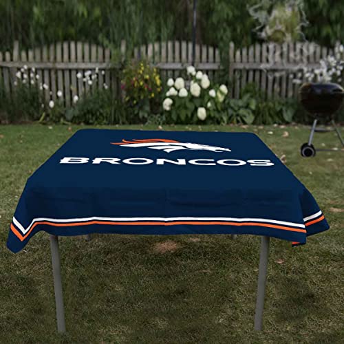 WinCraft Denver Broncos Logo Tablecloth and Square Table Cover Overlay - Image 3