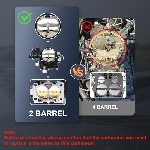 Image of New Marine Carburetor for Mercruiser 3.0 Carburetor 2 Barrel for Mercury Mercarb 3.0L 2.5L 4CYL Engine with Jets and Gasket W /Electric choke Long Linkage 3310-864940A01 8M0045397 Black