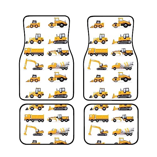 Tapis de sol auto dessin animé pour les trajets en famille en voiture et SUV lot de 4