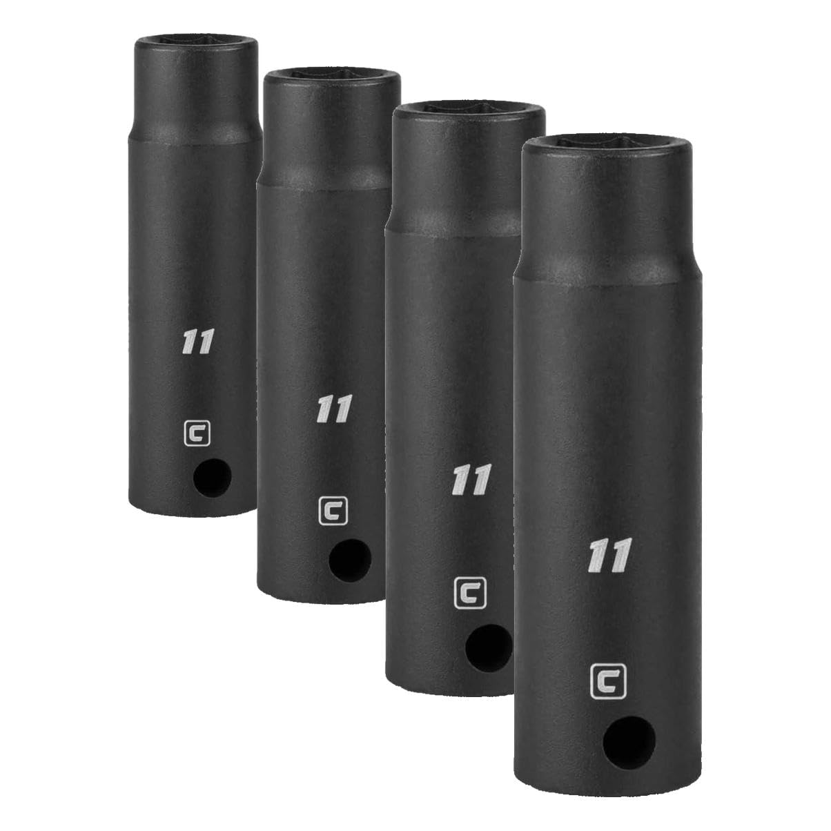 Capri Tools 11 mm Deep Impact Socket, 3/8-Inch Drive, 6-Point, Metric (Pack of 4)