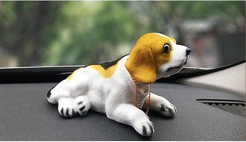 Miniatura 5 de Adorno de cabeza agitadora de animales de automóvil cabeza de bobbing perro bonita decoración de pasteles de resina de dibujos animados diseño de