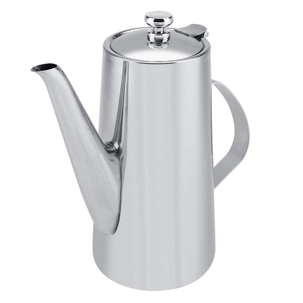 Theiere Marocaine Style moderne, Théière En Acier Inoxydable 2L, Elégante Cafetière Théière Bouilloire En Acier Inoxydable Pour Restaurants, Salles De Conférence, Salon(2L)