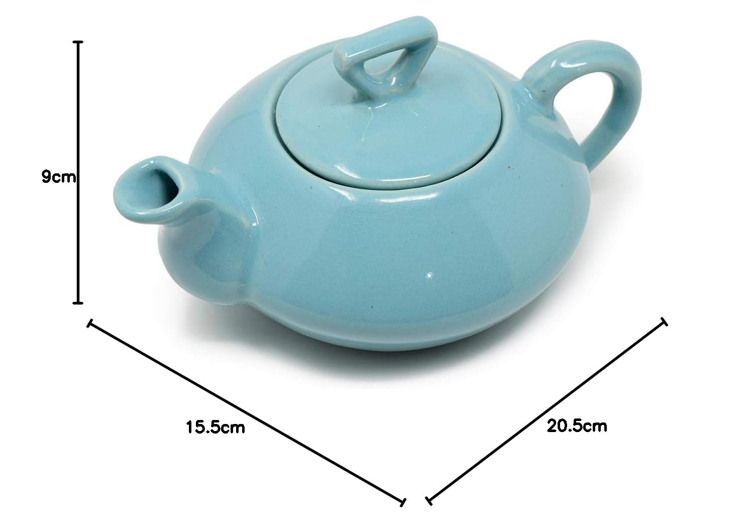 Stoneware Teapot - Green, 500ml - Himalayan Goods -4 Stoneware Teapot - Green, 500ml - Himalayan Goods -4