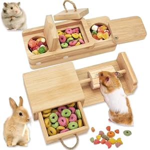 Guinea Pig Enrichment Toys Hamster Toys, Small Animal Toys, Hamster Toys Wooden Interactive Enrichment Hamster Foraging Toy for Hamster, Guinea Pig, Rabbit, Guinea Pig Toys for Cage