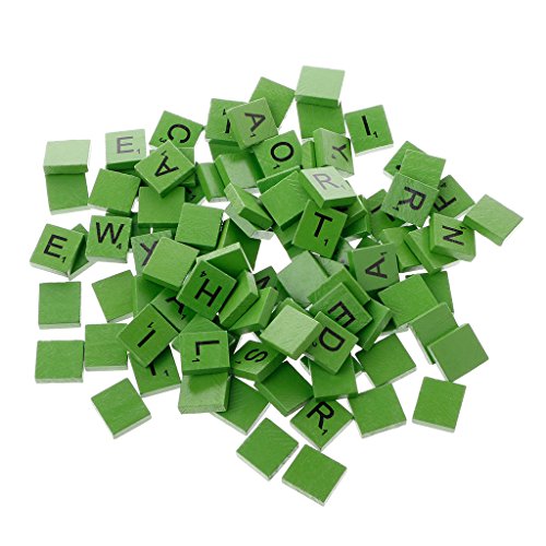 100 piezas de fichas de madera coloridas con letras miniatura 7