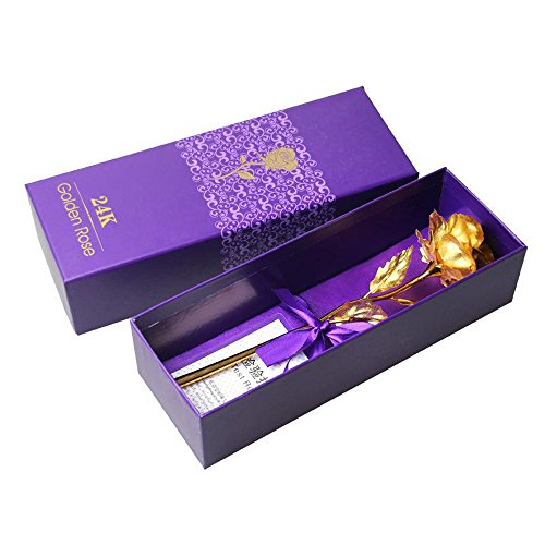 24k Gold Dipped Rose Forever Rose Flowers with Long Stem, Gifts for Mother's Day Valentine's Day Birthday