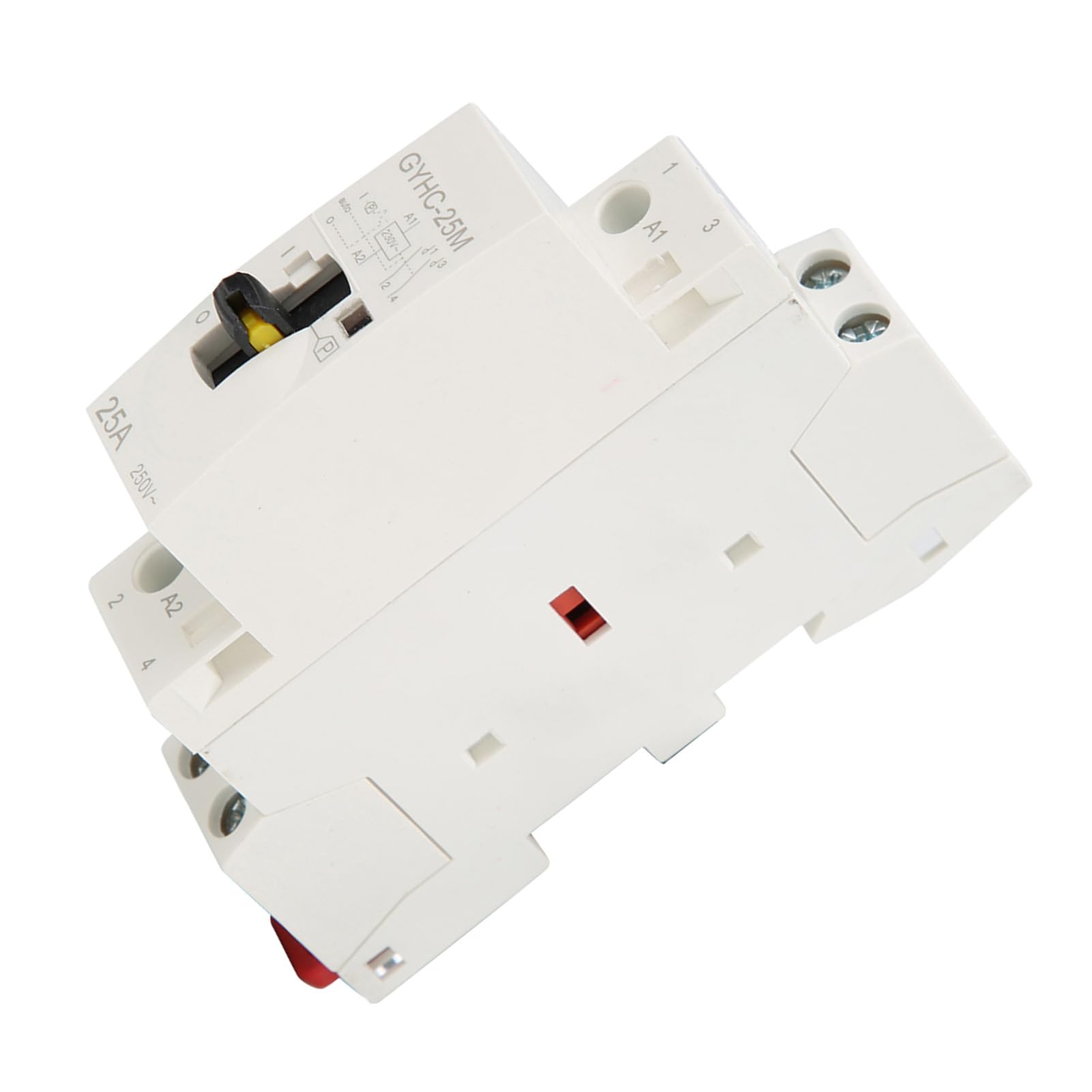 Contacteur Jour Nuit 2P 25A 220V 50Hz Din Rail Contacteur Ca Domestique avec Interrupteur de Commande Manuelle Contacteur Jour Nuit Chauffe Eau Ac Contactor (2NO)
