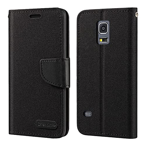 Shantime Woven Leather Case for Galaxy S5 Mini - Black
