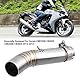 Motorrad Auspuff Qiilu Auspuff Mittelteil aus rostfreiem Stahl für CBR500R CB500X 2013-2015