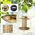 XDW-GIFTS Bird Feeder for Outdoors Solar Hanging Bird Feeder Bird House with Cardinal Feeder Large Capacity Metal Wild Bird Feeder for Garden Decor Unique Gifts & Patio Decor (Bronze, 8 INCH)