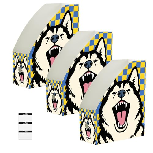 Boîtes de rangement pliables pour magazines de haute qualité imprimé husky graphique - 2
