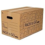 Pack 10 Cajas Carton Almacenaje, Carton reforzado de 50x30x30cm. (Pack 10 Cajas 50x30x30 cm.)