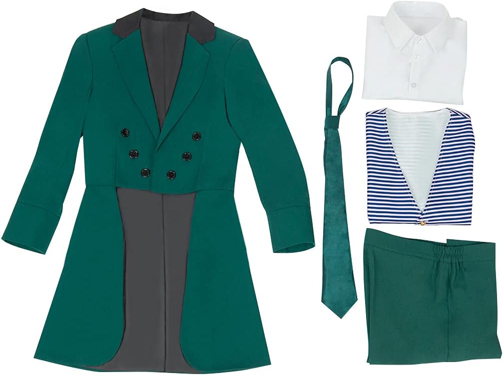 MelangCos Haunted Mansion Cosplay Costume Cast Member Maid Dress with Apron Cast Halloween Outfit