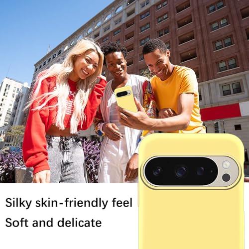 Coque Pixel 9 Pro XL silicone jaune protection fine et douce